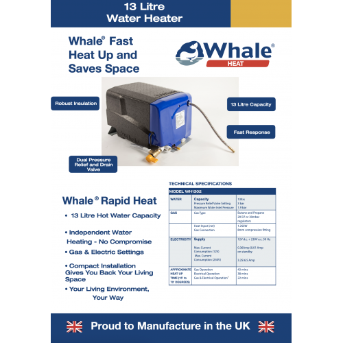 CCG 2141 Whale Water Heater 13 Litre WH1302
